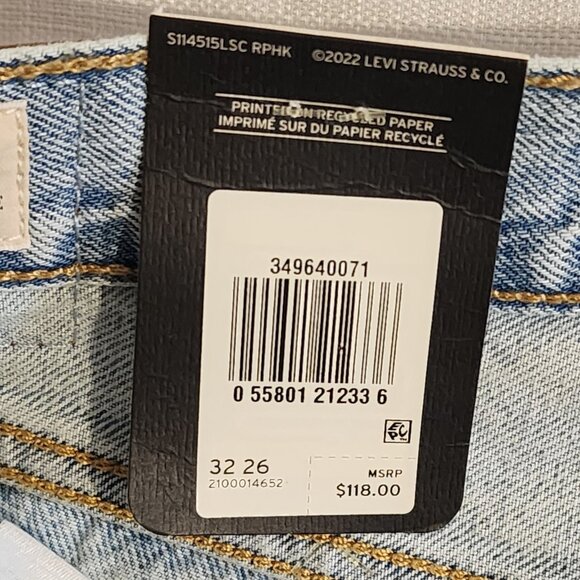 Levi Strauss Premium Women's Jeans Wedgie Straight High Rise Blue Size 32x26 - Picture 12 of 16